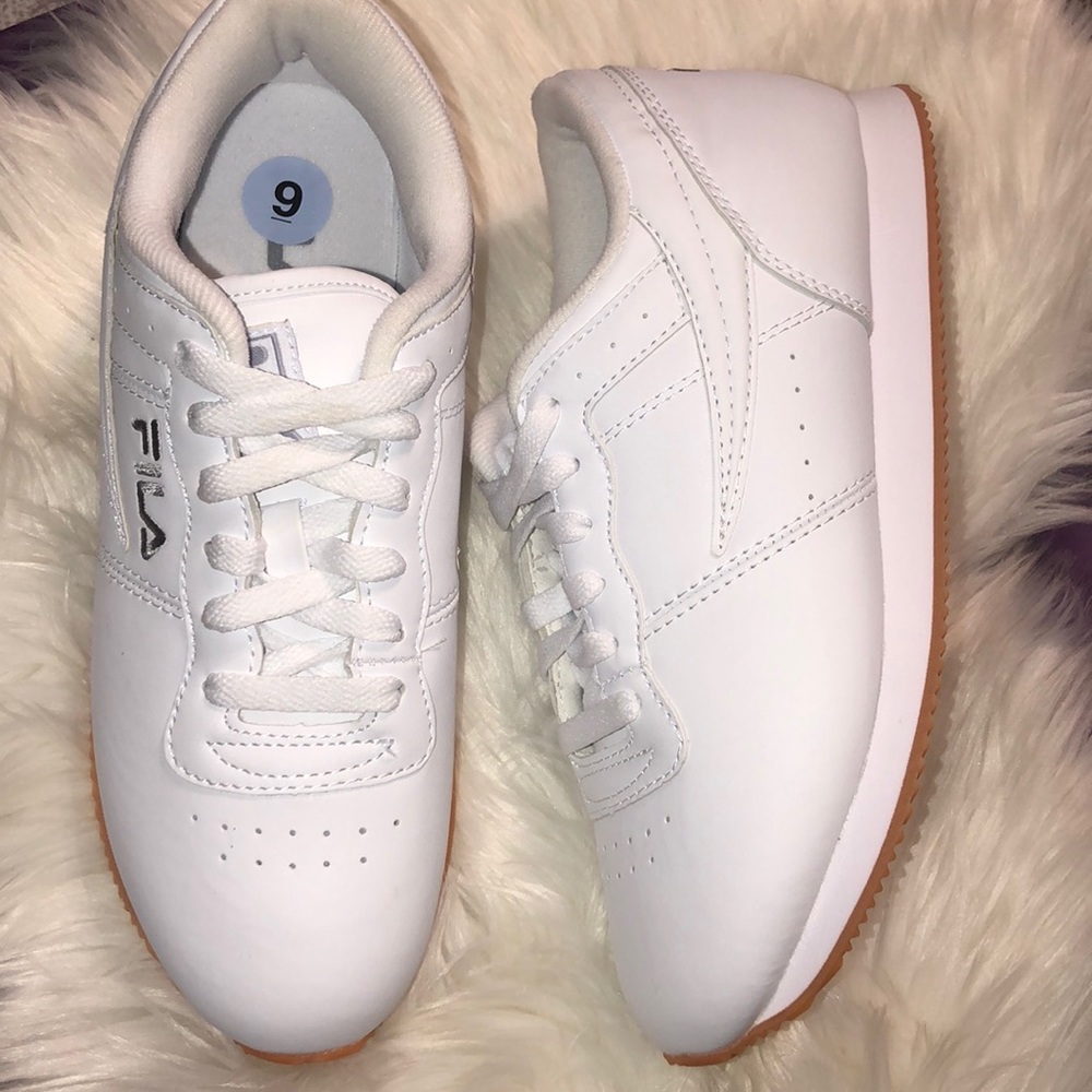 Fila All White Gum Sneakers